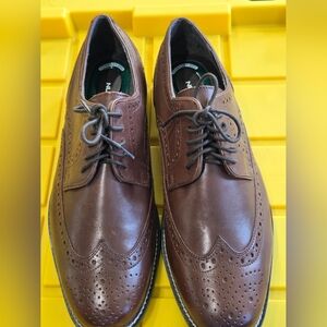 Nunn Bush Comfort Gel Men's Brown Wingtip Oxford Leather Shoes 84525-200 SZ 10.5